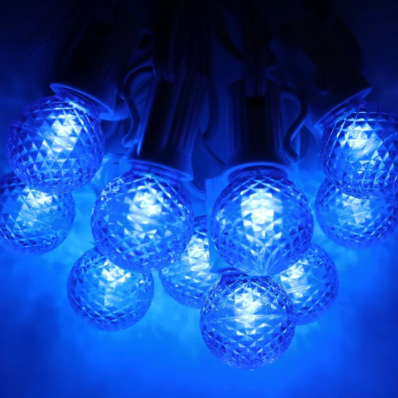 G30 Blue LED Bulbs E12 Bases (25 Pack)