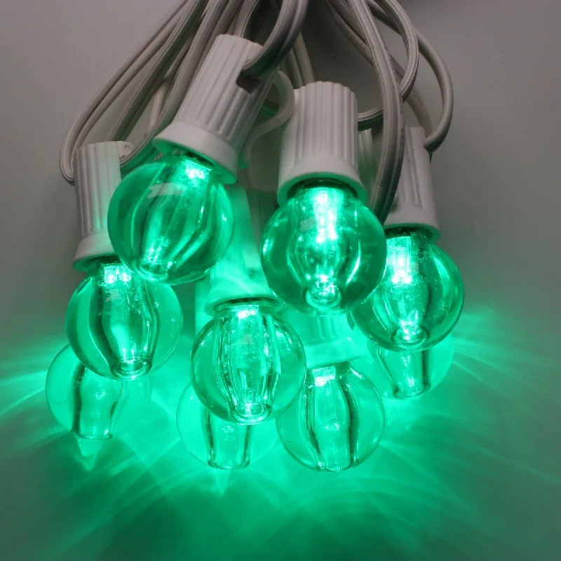 G30 Green Smooth LED Bulbs E12 Bases (25 Pack)