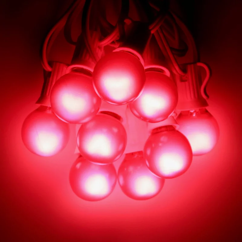 G30 Pink Satin Glass Bulbs E12 Bases (25 Pack)