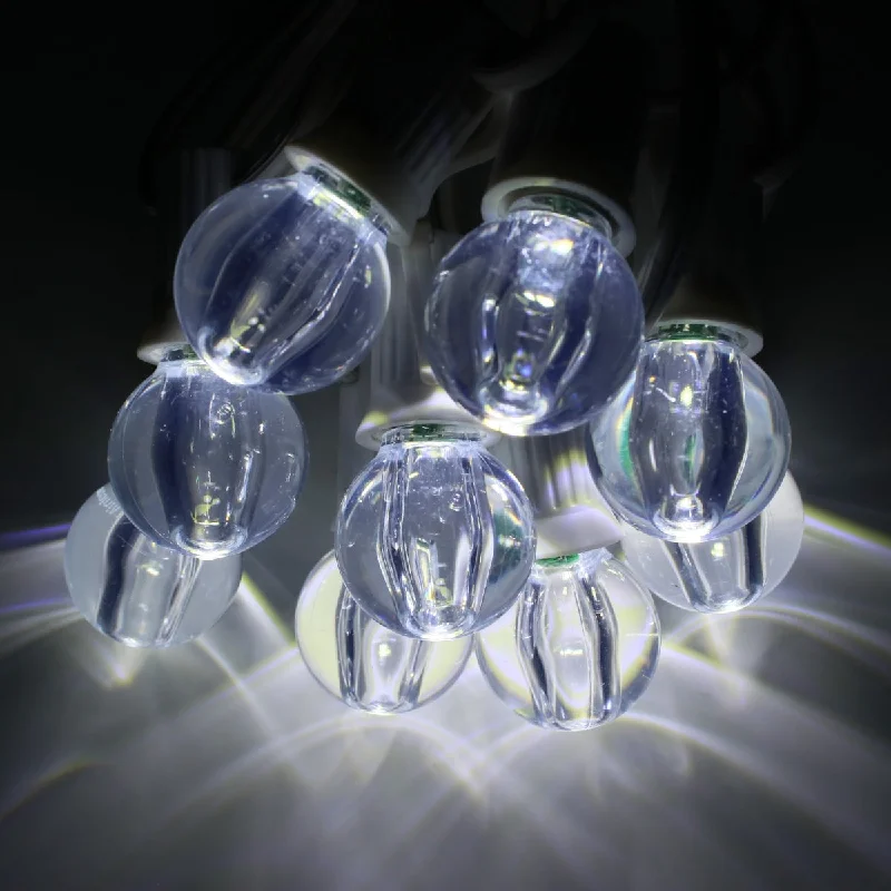 G30 Pure (Cool) White Smooth LED Bulbs E12 Bases (25 Pack)