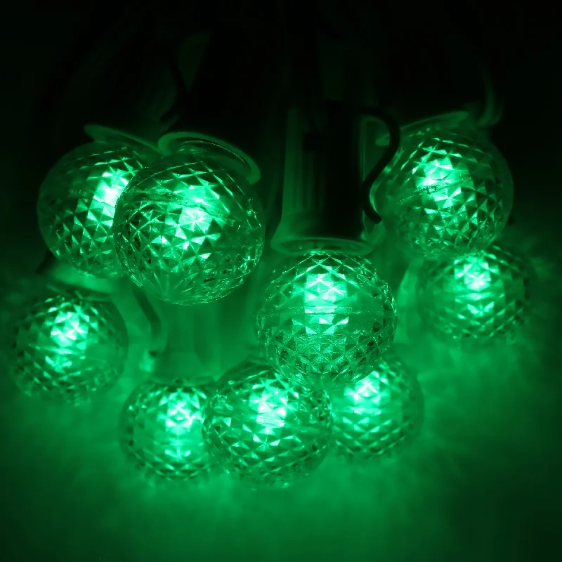 G30 Green LED Bulbs E12 Bases (25 Pack)