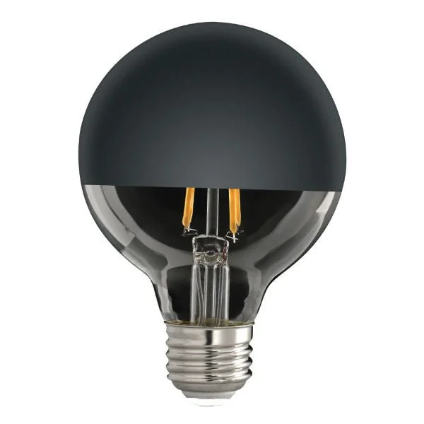 Half Black Globe Bulb - 4.5 Watt - Clear - 2700K - 350 Lumens