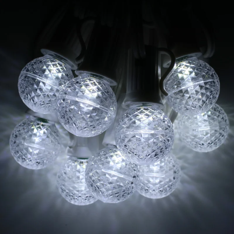 G30 Pure (Cool) White LED Bulbs E12 Bases (25 Pack)