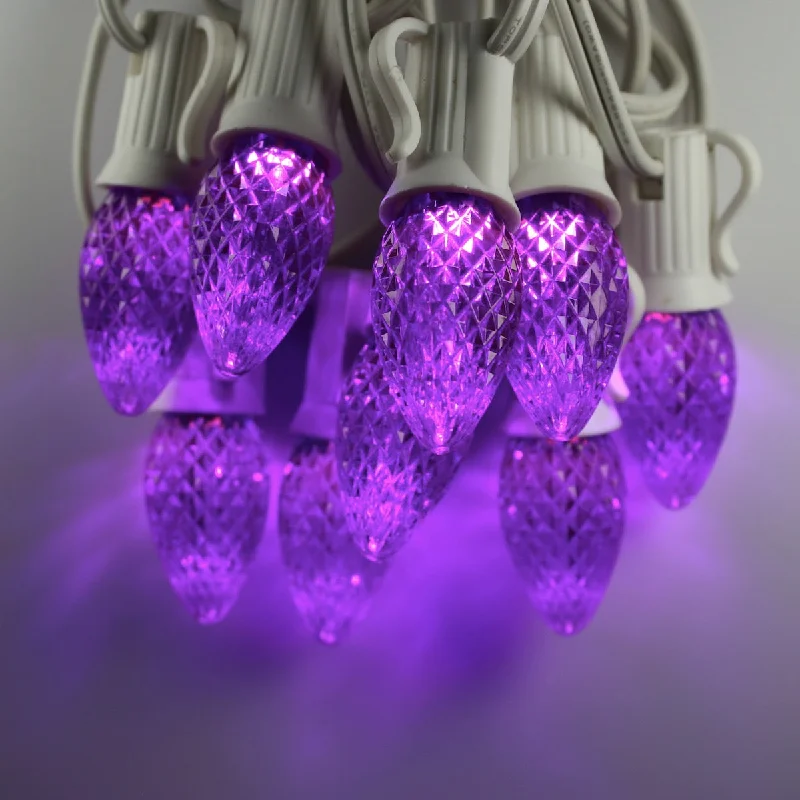 C7 Purple LED Bulbs E12 Bases (SMD) (25 Pack)