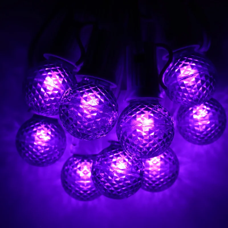 G30 Purple LED Bulbs E12 Bases (25 Pack)