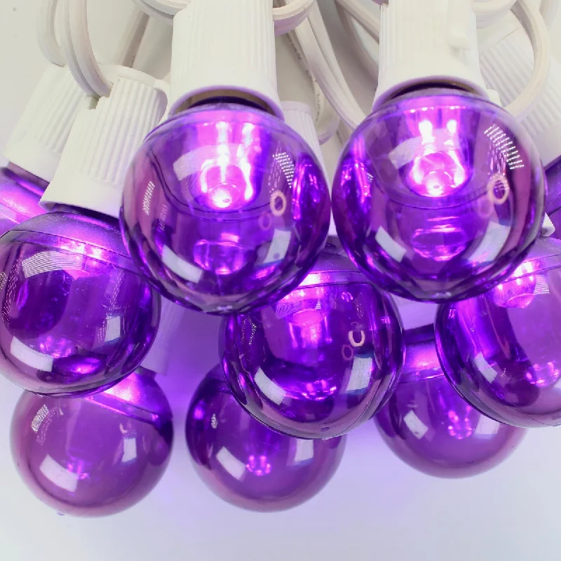 G40 Purple Smooth LED Bulbs E17 Bases (25 Pack)