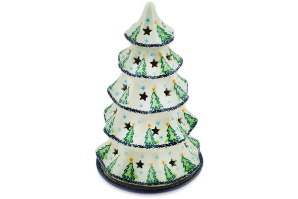 10" Christmas Tree Candle Holder - Ethereal Evergreen