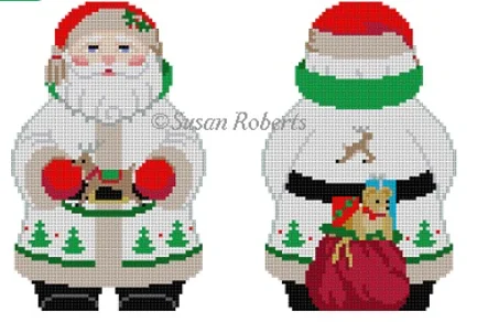 1254 White Tree Coat Santa - 2 Sided