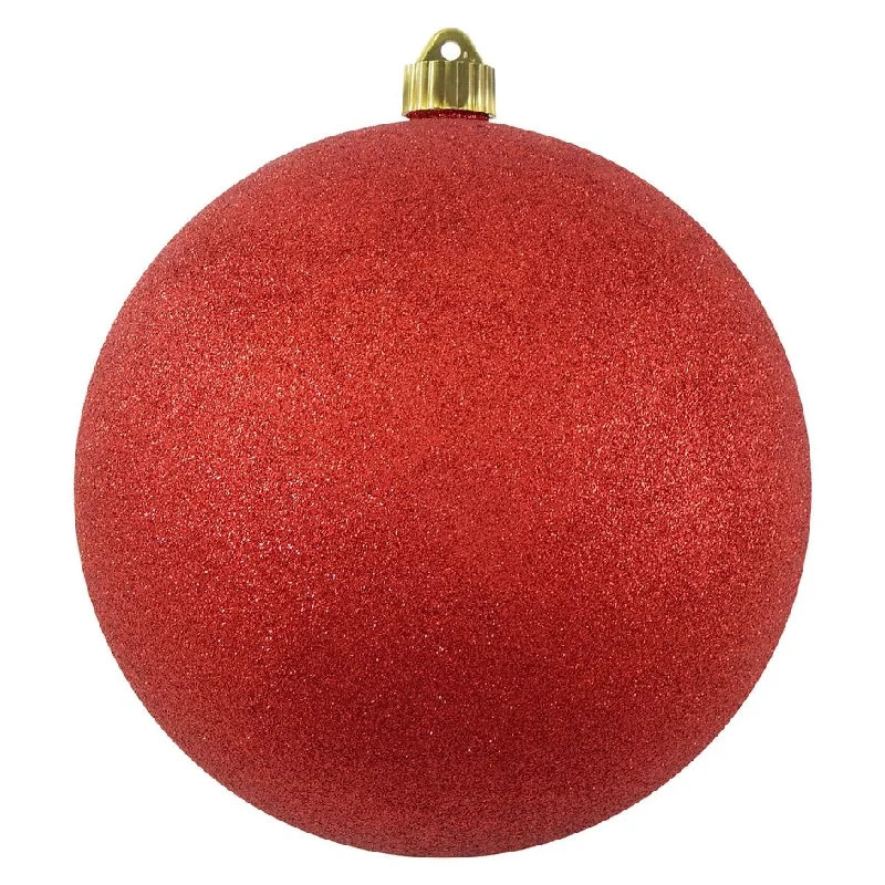 6" Shatterproof Red Glitter Ball Ornament