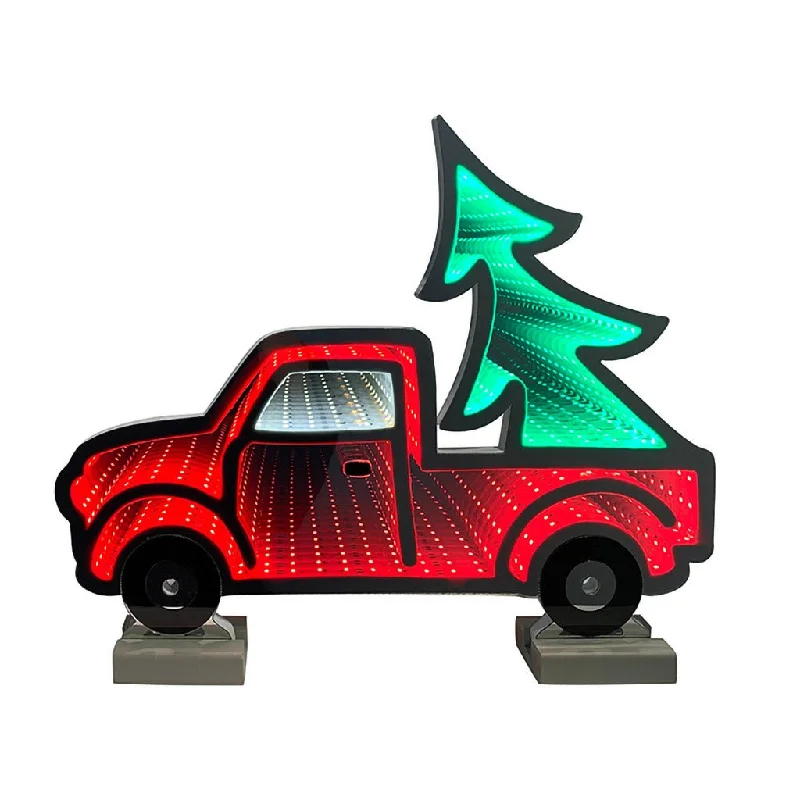 15.7” x 12.4” Truck & Tree Infinity Mirror