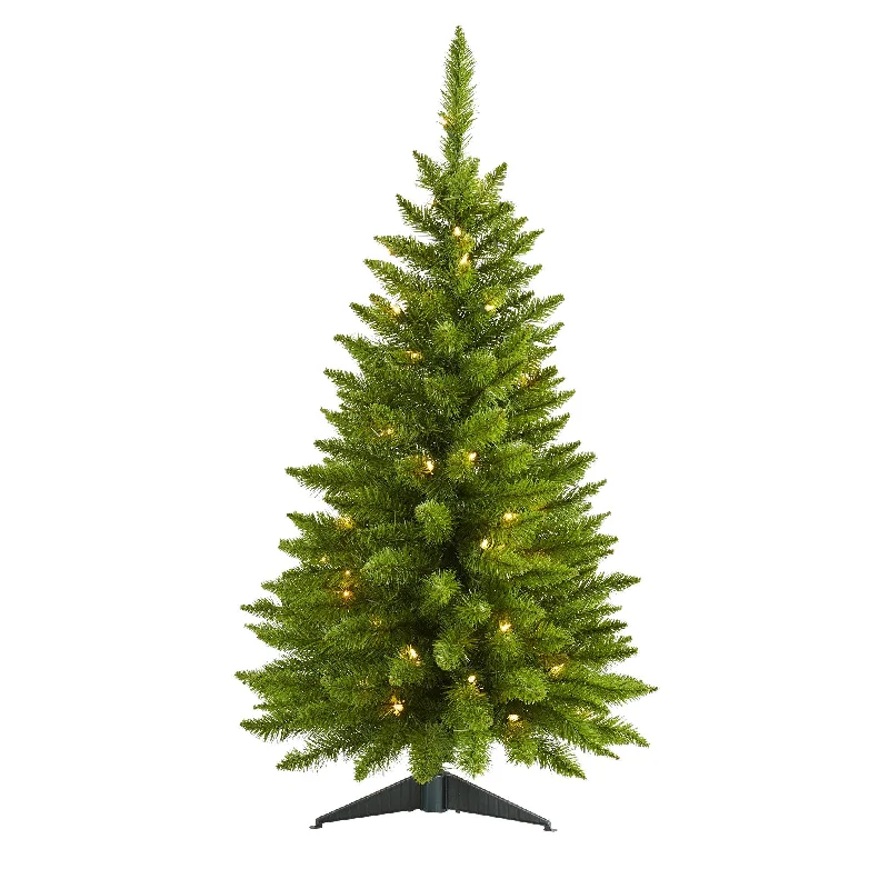 3’ Providence Pine Artificial Christmas Tree in Metal Planter with 50 Warm White Lights and 143 Bendable Branches