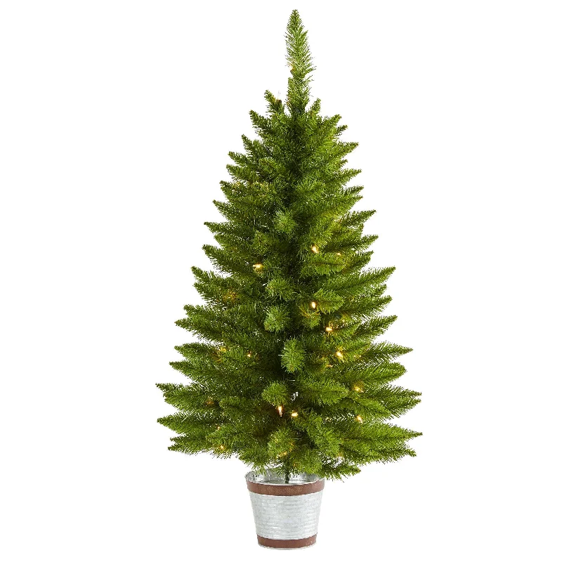 3’ Providence Pine Artificial Christmas Tree with 50 Warm White Lights and 114 Bendable Branches