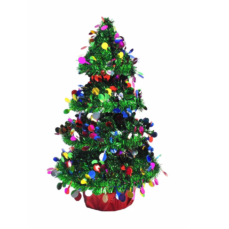 3D Tinsel Christmas Tree Tabletop Decoration