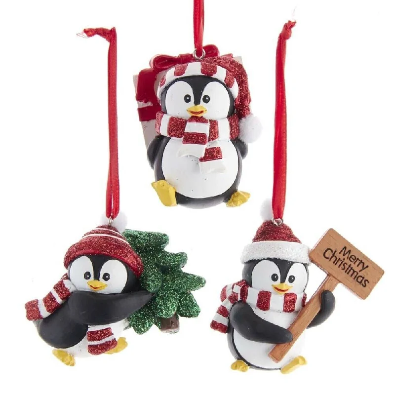 3" Penguin With Hat and Scarf Ornament