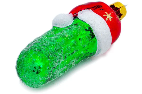 4" Christmas Ball Ornament - Jolly Pickle