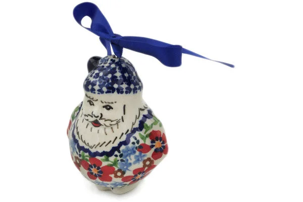 4" Santa Claus Ornament - Red Flower Meadow