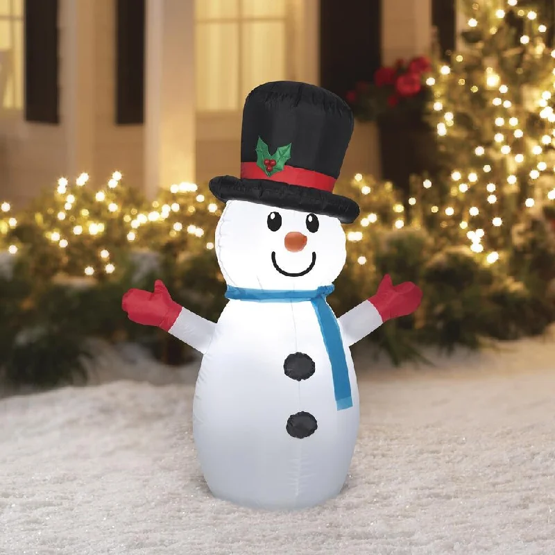 4' Airblown® Smiling Snowman Inflatable