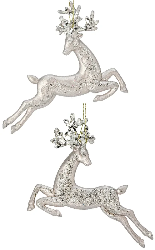 5.5" Plastic Prancing Deer Ornament