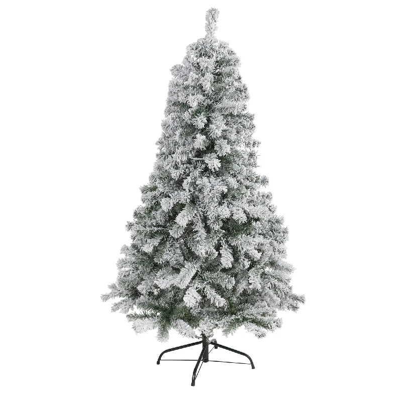 5' Flocked Rock Springs Spruce Artificial Christmas Tree