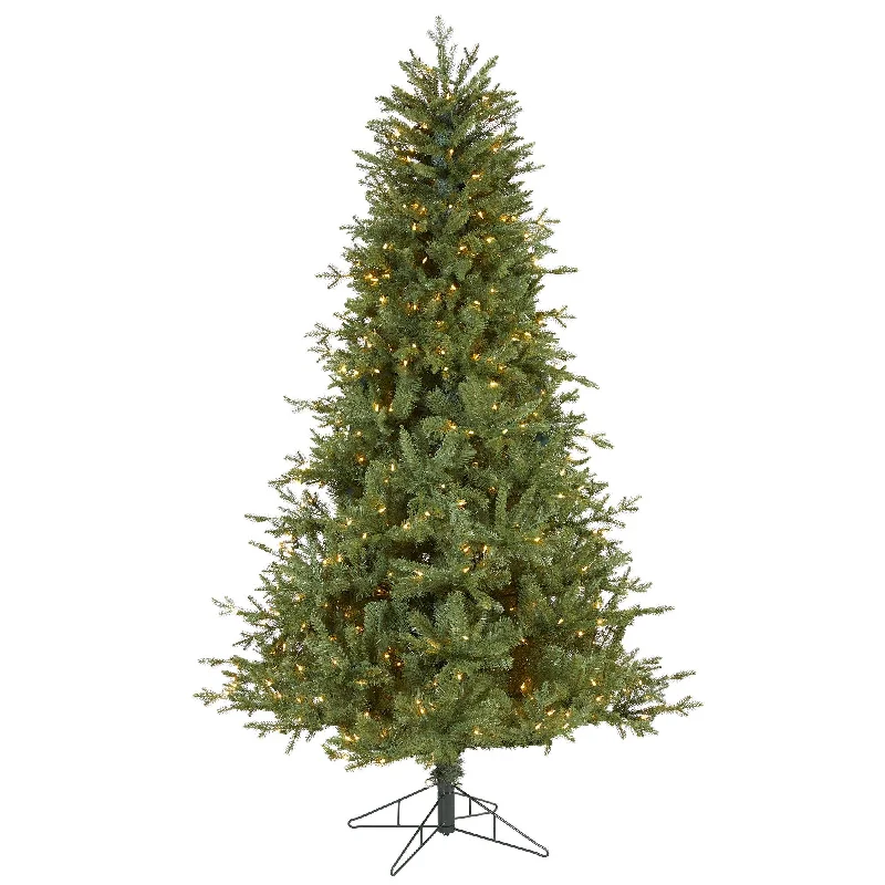 6.5' New Hampshire Spruce Artificial Christmas Tree with 500 Warm White Lights and 1074 Bendable Branches