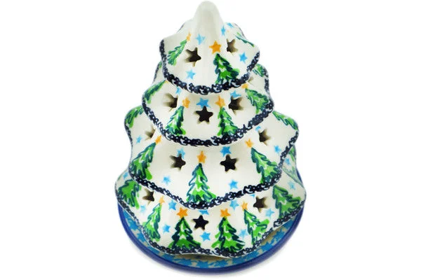 6" Christmas Tree Candle Holder - Ethereal Evergreen