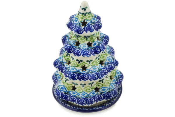 6" Christmas Tree Candle Holder - Ocean Tulips