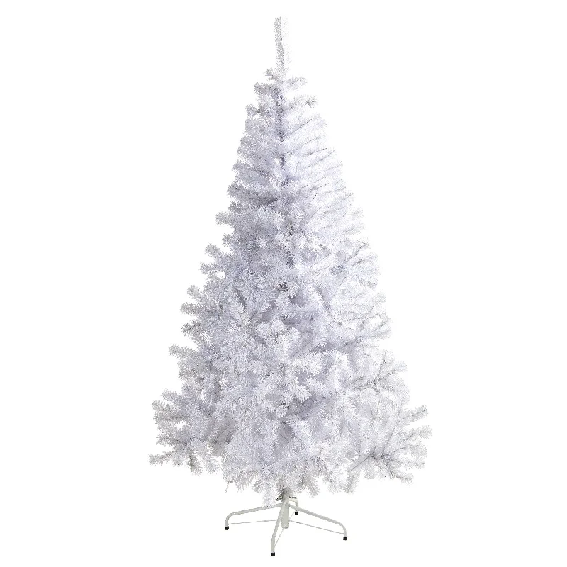 6' White Artificial Christmas Tree with 680 Bendable Branches