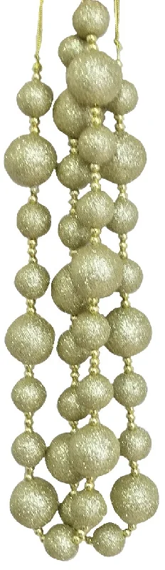 6' Gold Glitter Ball Garland