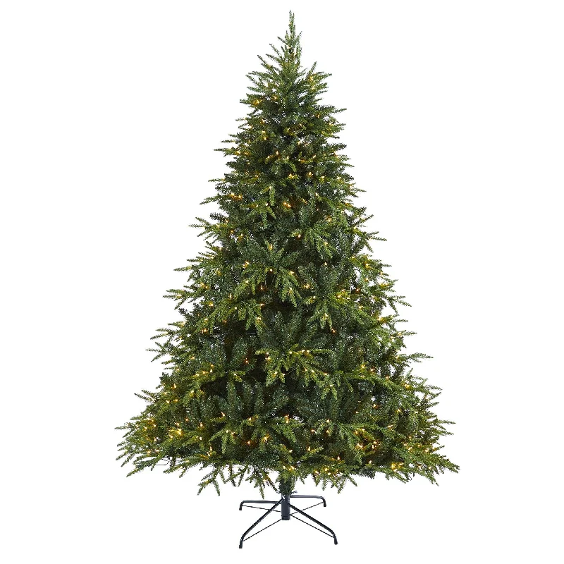 7.5’ Colorado Mountain Fir “Natural Look” Artificial Christmas Tree with 600 Clear LED Lights and 3048 Bendable Branches