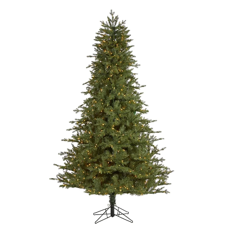 7.5' New Hampshire Spruce Artificial Christmas Tree with 650 Warm White Lights and 1462 Bendable Branches