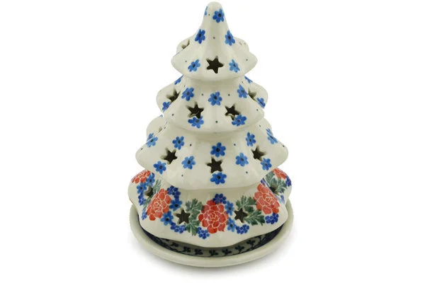 7" Christmas Tree Candle Holder - 1528