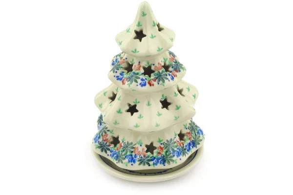 7" Christmas Tree Candle Holder - 1785