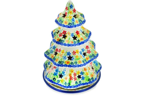 8" Christmas Tree Candle Holder - Colors Of The Wind