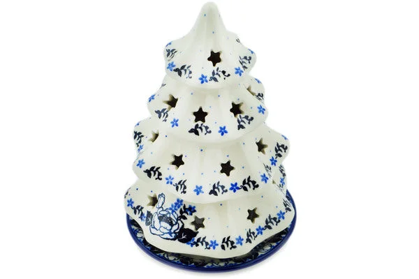 8" Christmas Tree Candle Holder - Flowers At Dusk