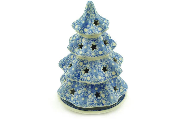 8" Christmas Tree Candle Holder - Motley Flowers