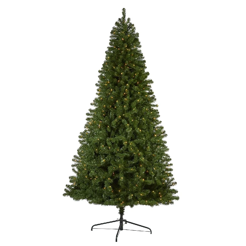 9’ Virginia Fir Artificial Christmas Tree with 600 Clear Lights and 1453 Bendable Branches