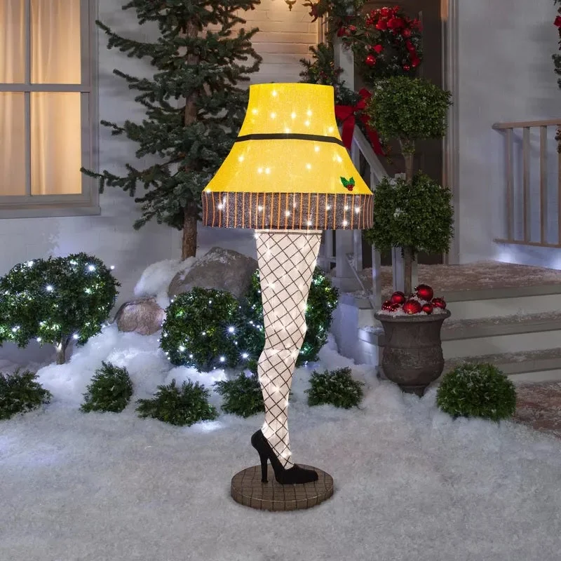 60″ A Christmas Story Leg Lamp 3D Tinsel Sculpture from Gemmy