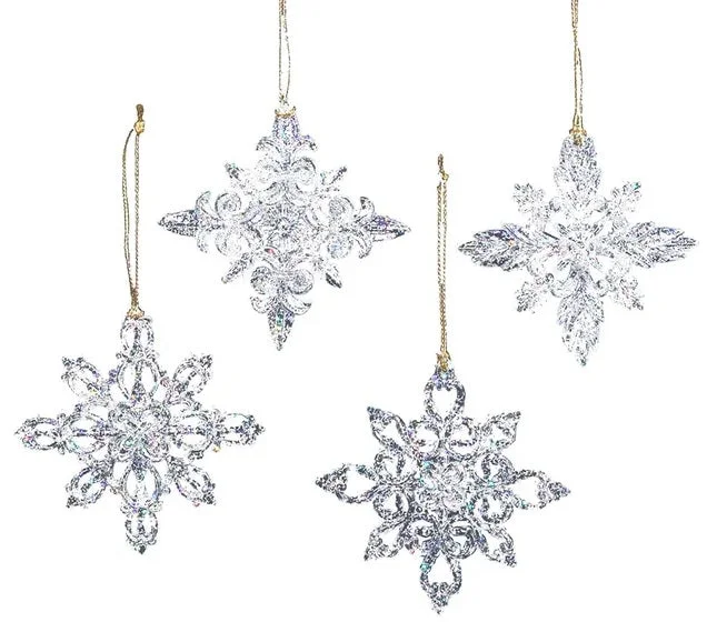 3.5" Acrylic Snowflake Ornaments