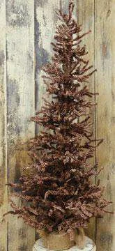 Brown Pine Tree w/Burlap Base, 4 ft.