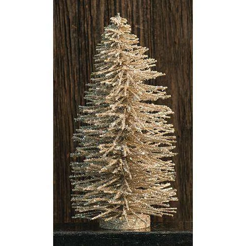 Champagne Glitter Tree, 14"