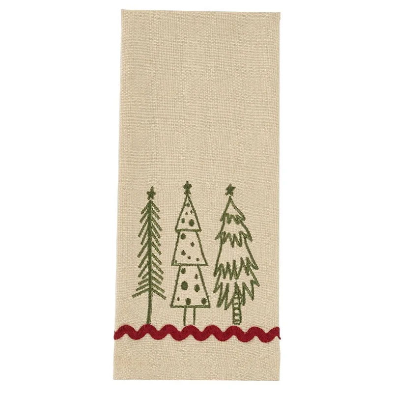 Embroidered Trees Dishtowel - Park Designs