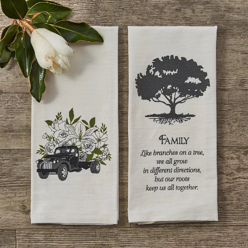 Family Tree Printed Dishtowel - Set of 3 Park Designs