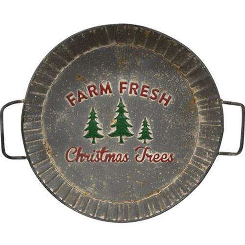 Farm Fresh Trees Metal Tray