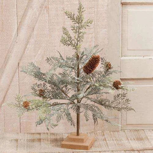 Icy Cedar & Pinecone Tree - 18"