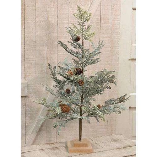 Icy Cedar & Pinecone Tree - 28"