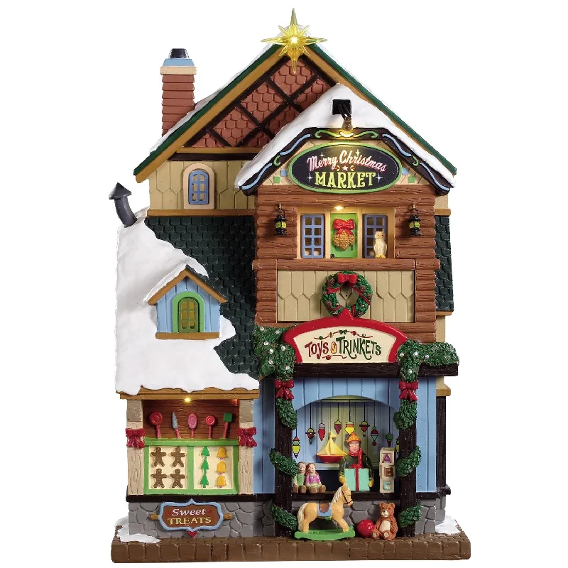 Lemax Caddington Village Facade: Merry Christmas Market #95471