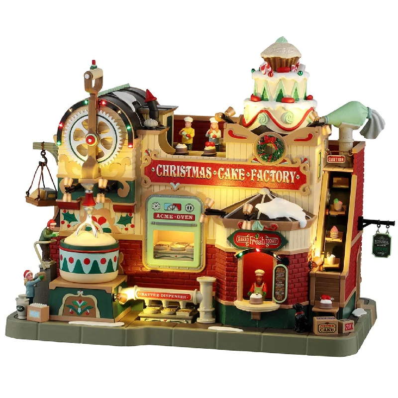 NEW 2024 Lemax Caddington Village Sights & Sounds: Christmas Cake Factory #45268