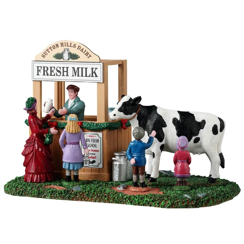 NEW 2024 Lemax Caddington Village Table Accent: Fresh Milk Stall #43716