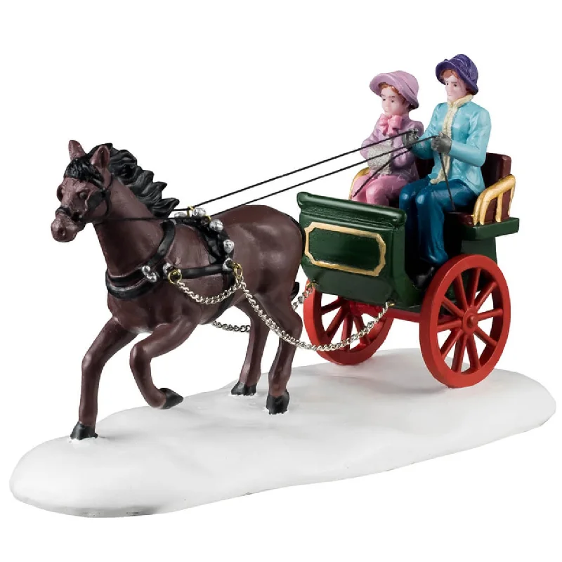 NEW 2024 Lemax Caddington Village Table Accent: Winter Carriage Ride #43711