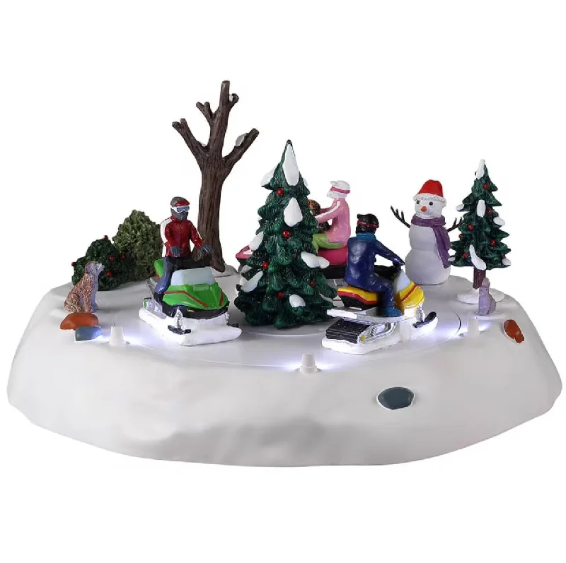 Lemax Vail Village Table Piece: Snowmobile Fun #24953